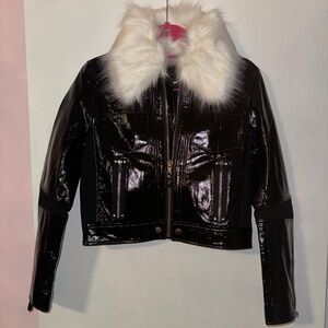 Paige Camdyn real leather jacket NWT